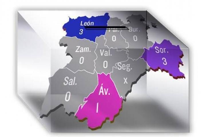 El mapa electoral de Castilla y León donde han obtenido representación formaciones provincialistas.