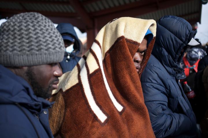 Refugiados africanos ucranianos en Polonia.