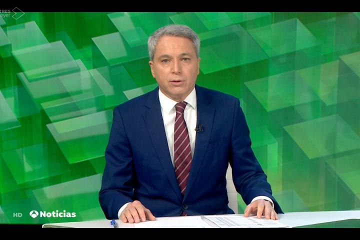 Vicente Vallés este jueves en Antena 3 Noticias 2.