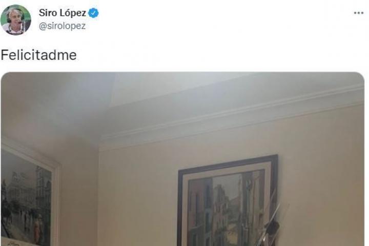 El tuit de Siro López.