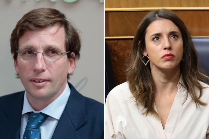 José Luis Martínez-Almeida e Irene Montero.