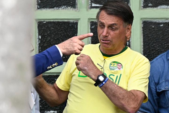 Bolsonaro, en un indescriptible gesto 