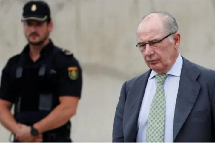 El exvicepresidente Rodrigo Rato cuando declaró en el caso Gürtel en junio de 2017.