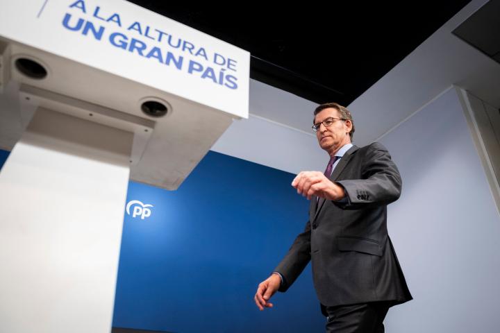 El presidente del PP, Alberto Núñez Feijóo