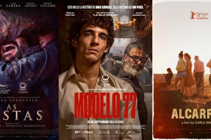 Carteles de 'As Bestas', 'Modelo 77', 'Alcarràs', películas más nominadas.