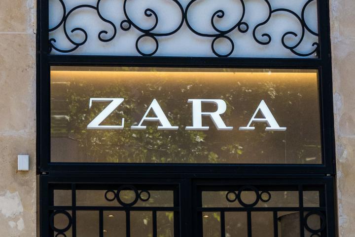 Imagen de archivo de un letrero de Zara.