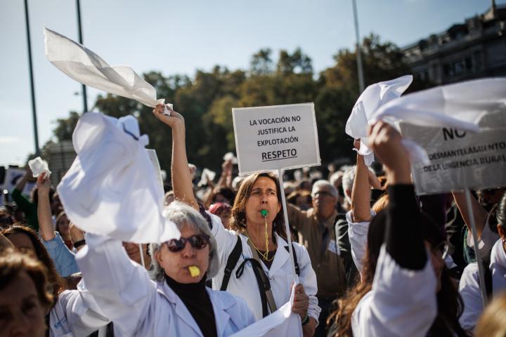 Manifestación por la sanidad pública en Madrid, el 13 de noviembre de 2022.