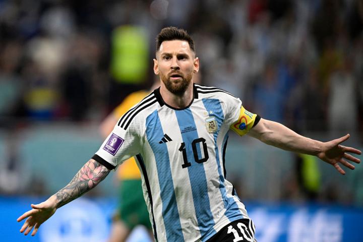 Leo Messi en el partido de octavos del Mundial de Qatar entre Argentina y Australia.