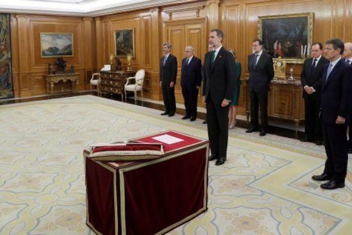 Toma de posesión de Pedro Sánchez como presidente del Gobierno, en un acto en el Palacio de la Zarzuela el pasado 2 de junio.