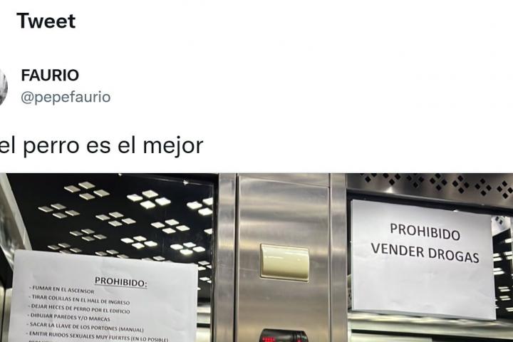 El tuit de Faurio que se ha hecho viral.
