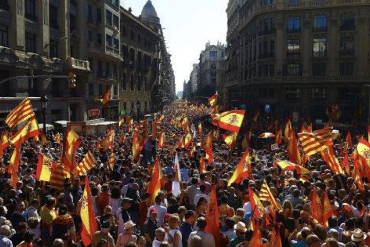Imagen de archivo de una manifestación de Societat Civil Catalana.