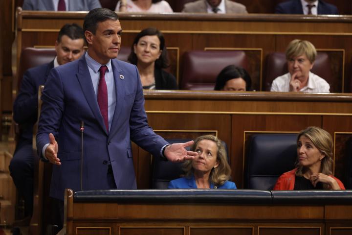 Pedro Sánchez, durante el debate sobre el estado de la Nación