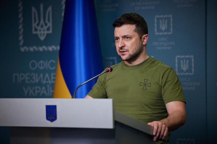 El presidente de Ucrania, Volodimir Zelenski.