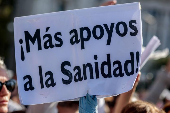 Manifestación en contra de la actual situación de la sanidad madrileña, el pasado noviembre