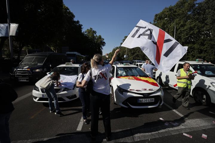 Protesta de los taxistas el pasado mes de septiembre