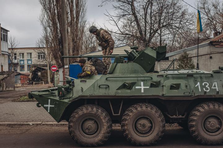 Tropas ucranianas en Dontesk.