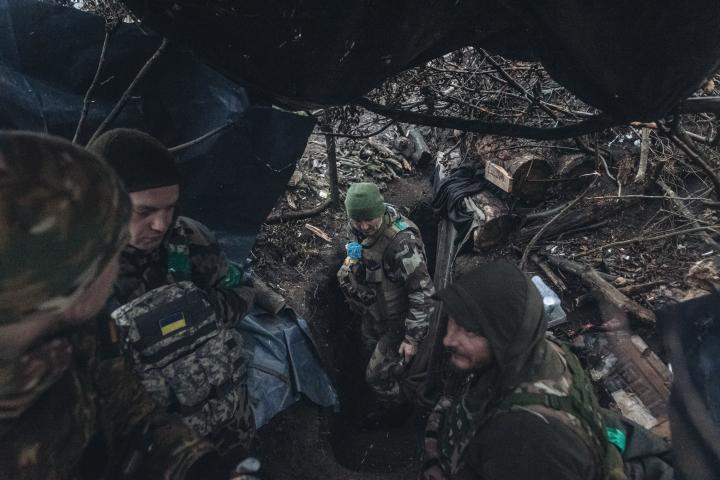 Militares ucranianos cerca de Donetsk