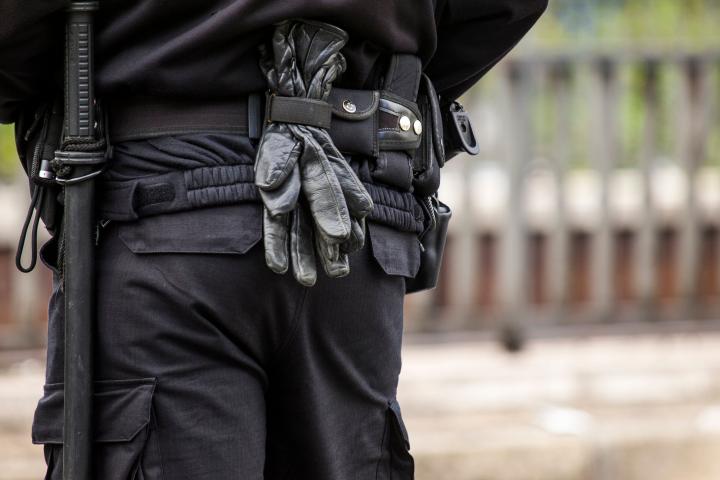 Foto de archivo de un policía.