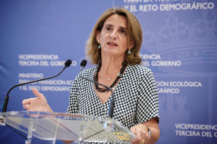 La vicepresidenta tercera y ministra para la Transición Ecológica y el Reto Demográfico, Teresa Ribera, en una imagen de archivo.