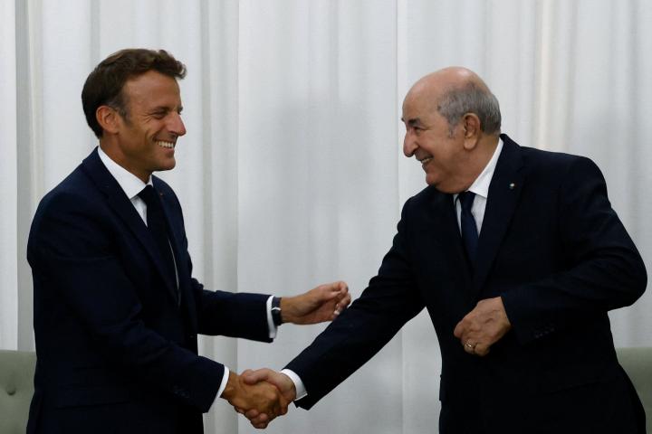 Emmanuel Macron y Abdelmadjid Tebboune.