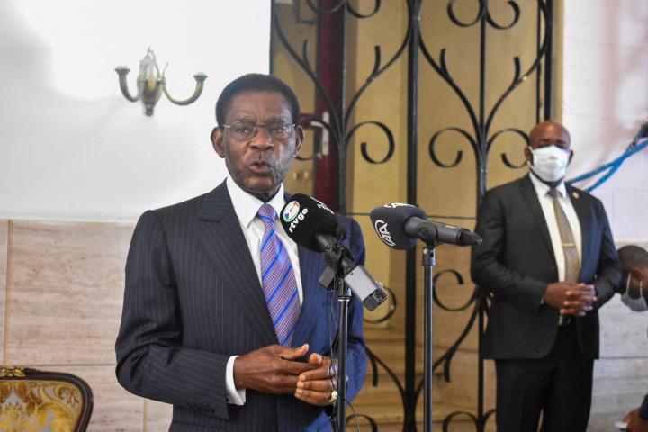 Teodoro Obiang, en un acto del pasado noviembre durante las elecciones en Guinea Ecuatorial.