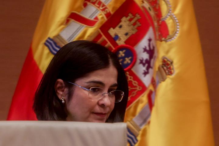 Carolina Darias participa en una Comisión de Salud en el Congreso, en una imagen del pasado verano. 