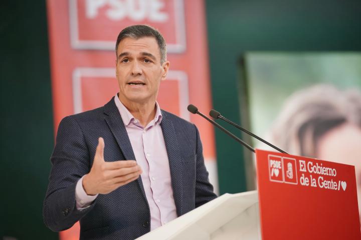 El presidente del Gobierno, Pedro Sánchez, en un acto de los socialistas vascos.