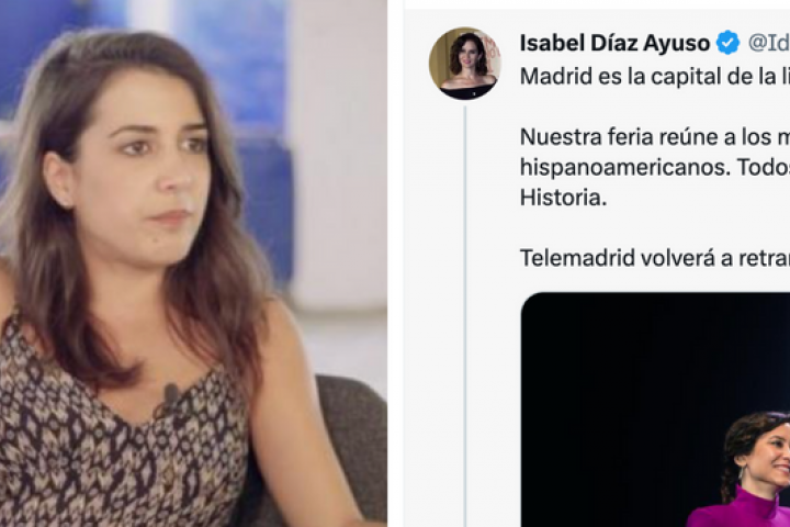 Tuit de ayuso y Rocio Vidal