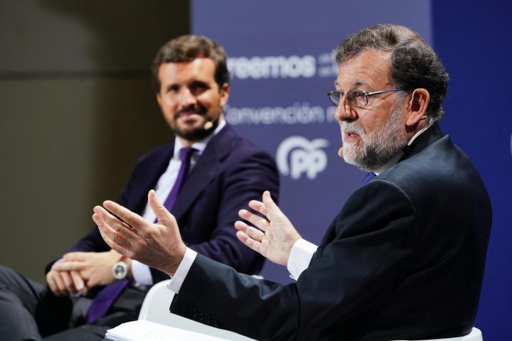 Foto de archivo de Pablo Casado y Mariano Rajoy.