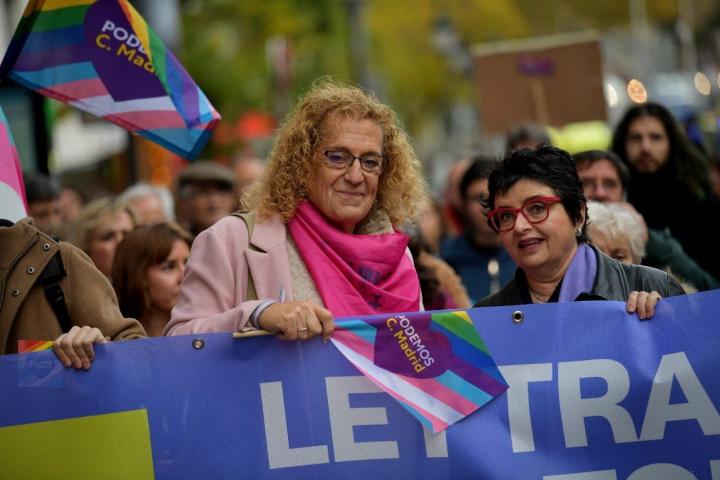 Raffaella-Corrales, durante una marcha a favor de la Ley Trans