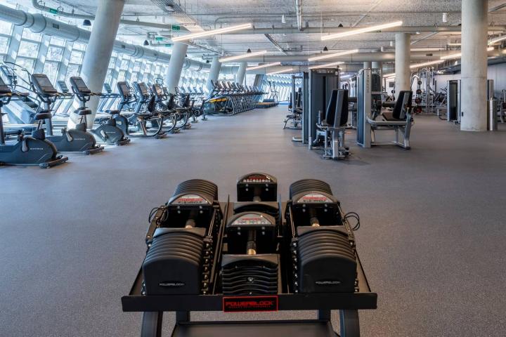 El gimnasio del hotel de American Airlines