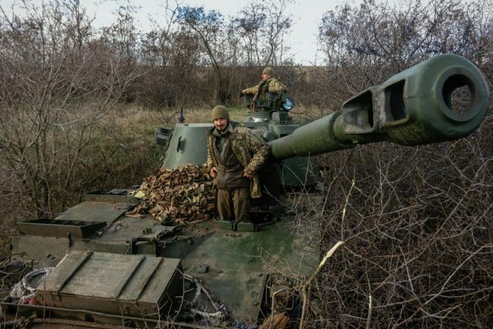 Soldados en la guerra en Ucrania.