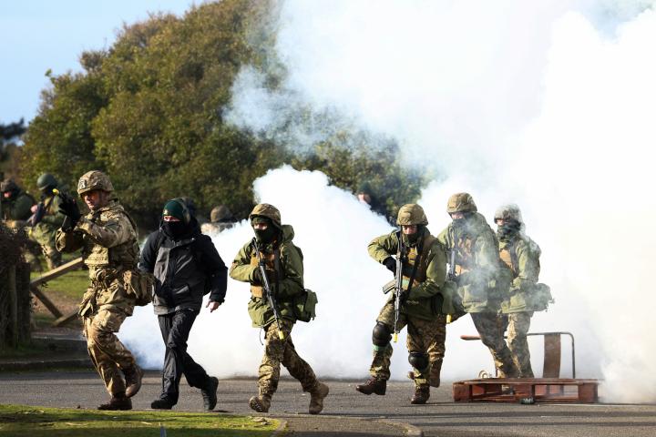 Imagen de archivo de un entrenamiento de soldados ucranianos.