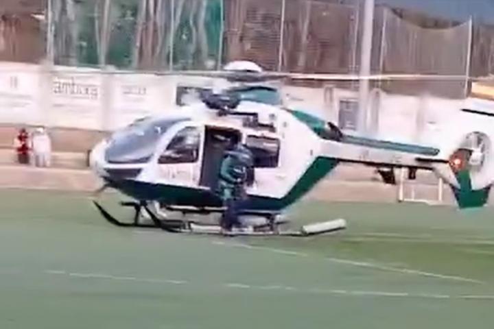 El helicóptero de la Guardia Civil.