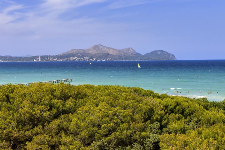 Vista general de la Playa de Muro, en Mallorca.