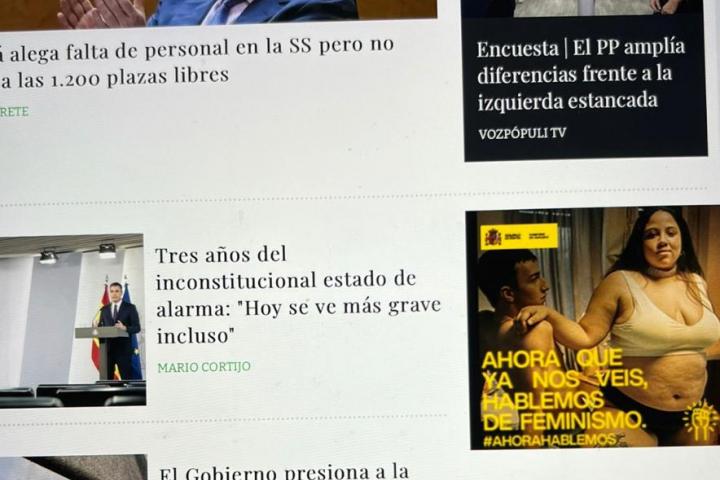 Anuncio Ministerio de Igualdad Vozpópuli