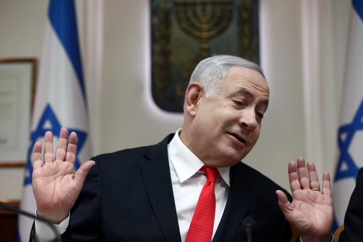 El primer ministro de Israel, Benjamin Netanyahu, durante una sesión de su consejo de ministros en Jerusalén, en una imagen de archivo.