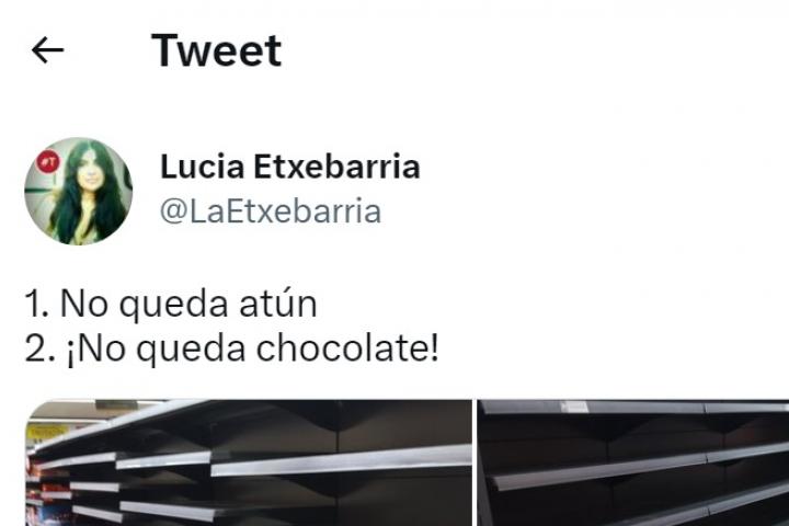 El tuit de Lucía Etxebarria.