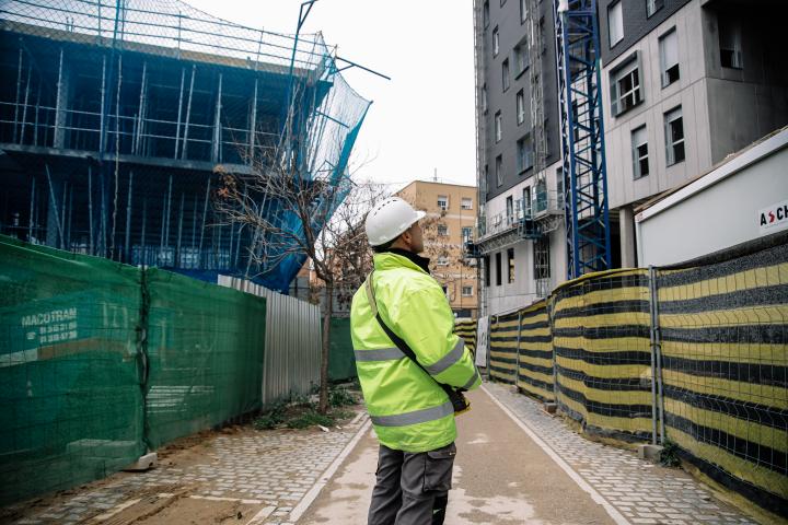 Una construcción en Vallecas.