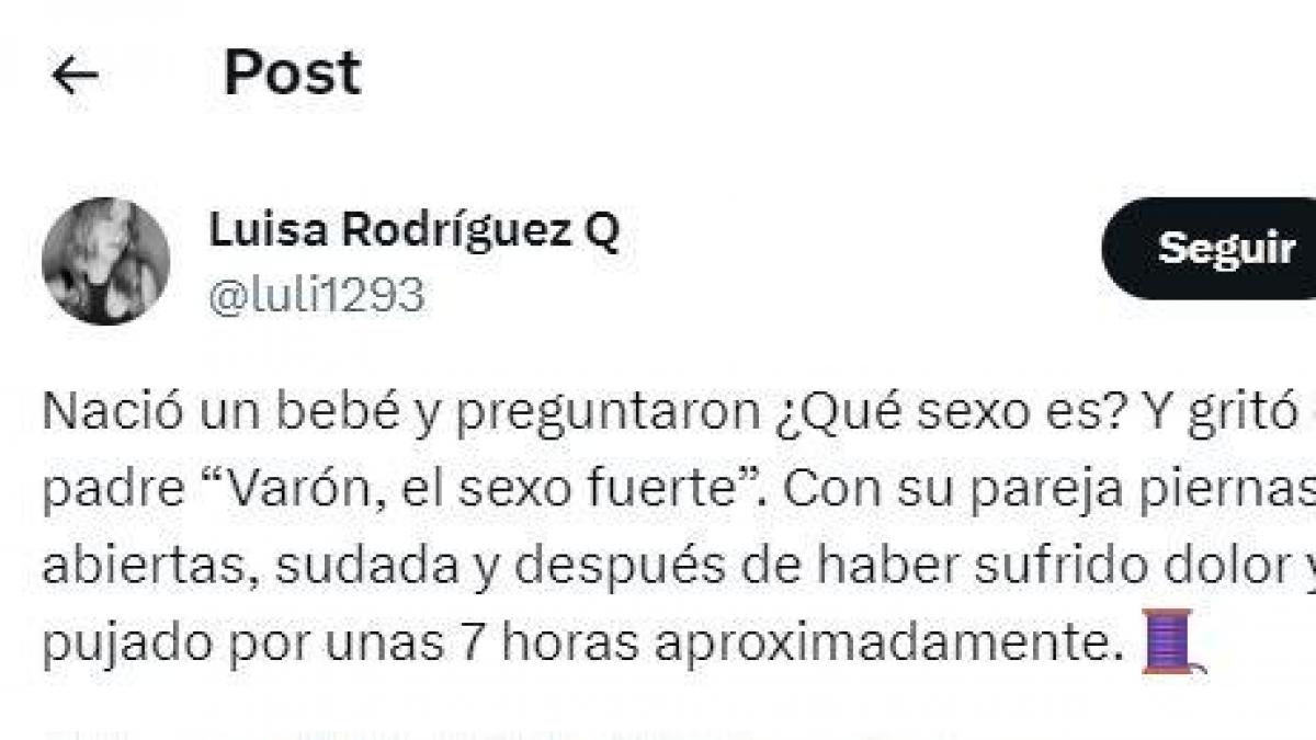 Preguntan por el sexo de un bebé, el padre hace un polémico comentario y la  madre sentencia el momento