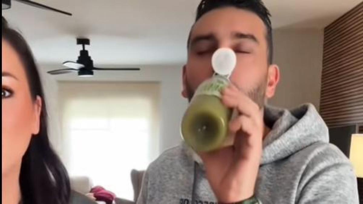 Fragmento del video de la broma de la influencer a su marido