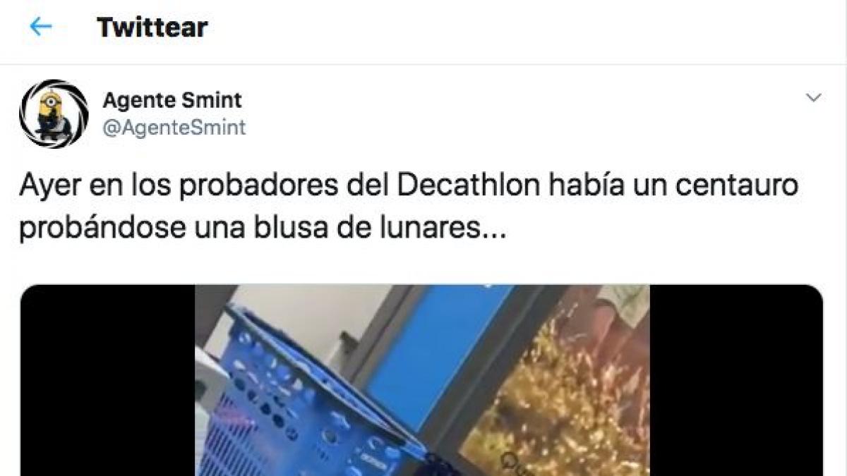 El vídeo sexual en un probador de Decathlon que ya es un fenómeno en Twitter