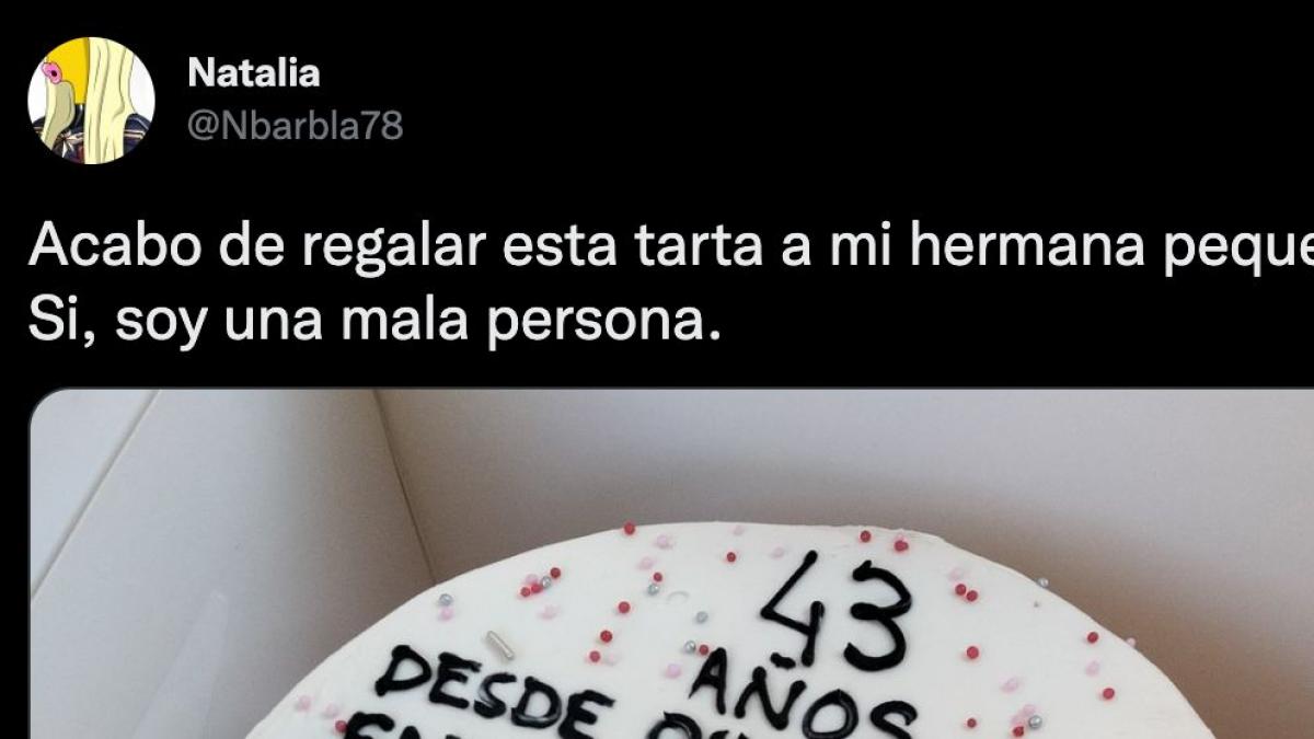 Publica la tarta que le ha regalado a su hermana y va camino de romper el contador  de 'me gusta'