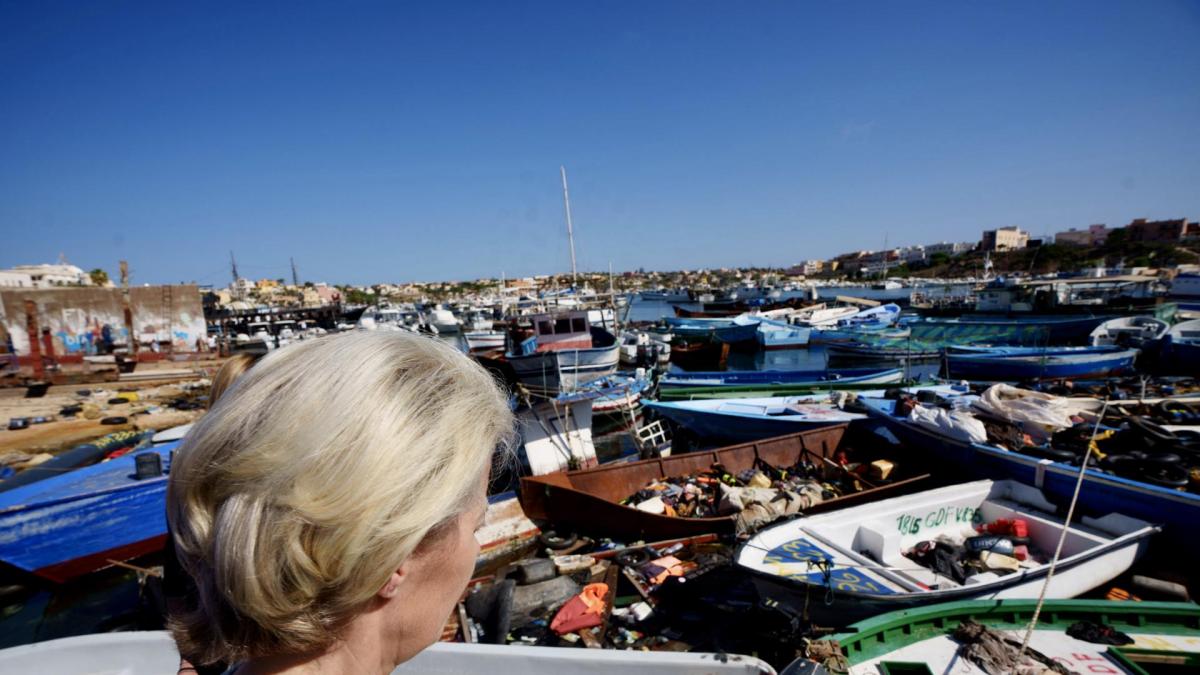 Von der Leyen presenta un plan de acciÃ³n en Lampedusa para acelerar las deportaciones de migrantes