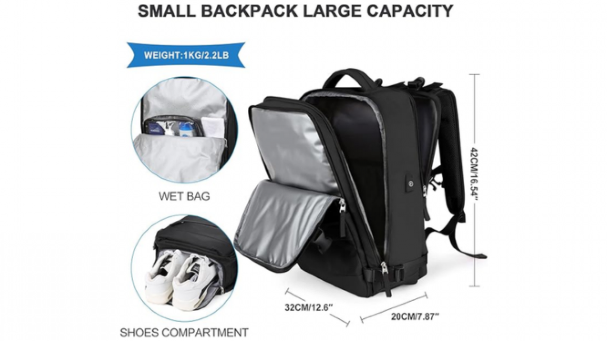 Olvídate de facturar el equipaje con esta mochila de cabina superventas en  : tiene carga USB y no cuesta ni 40 euros