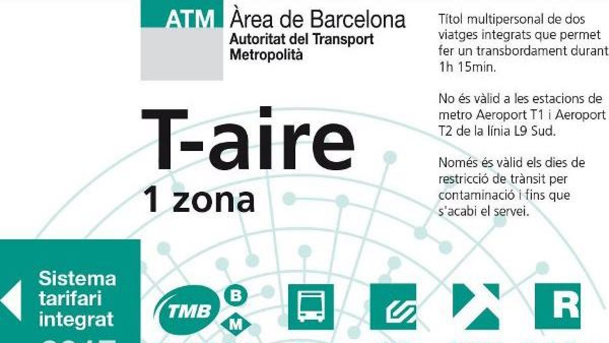 Barcelona estrena la T-Aire: requisitos y precios del nuevo bono de metro