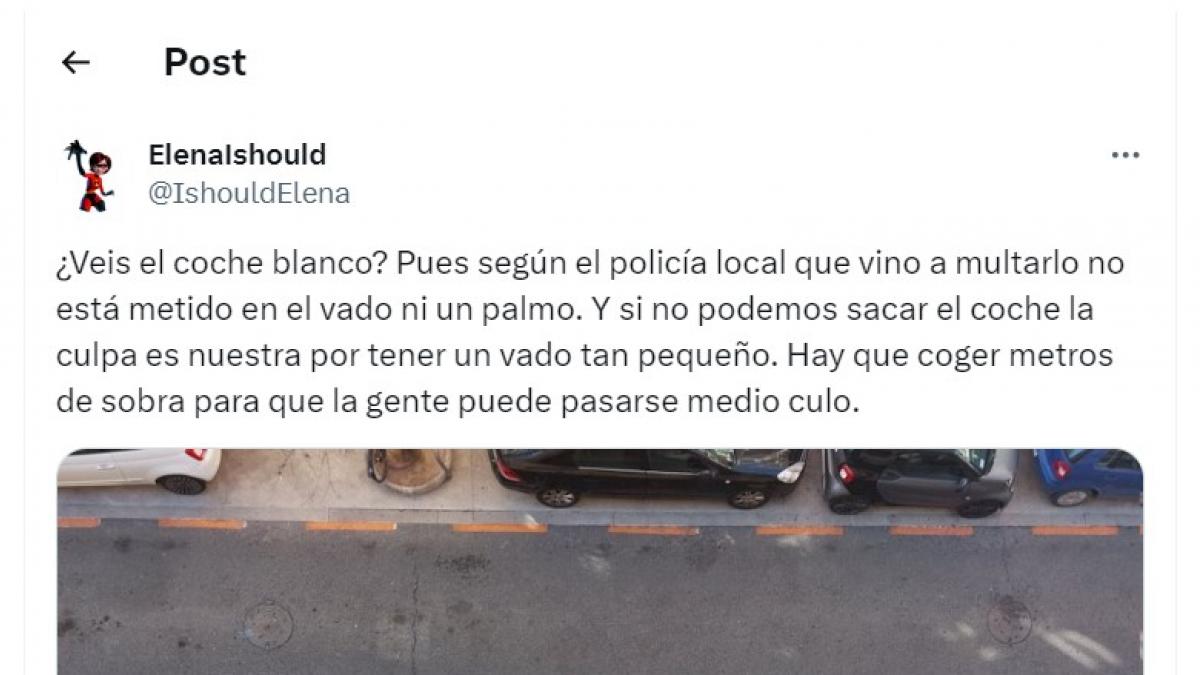 Muestra cómo ha aparcado el coche blanco: la Policía considera que está  bien y nadie entiende nada