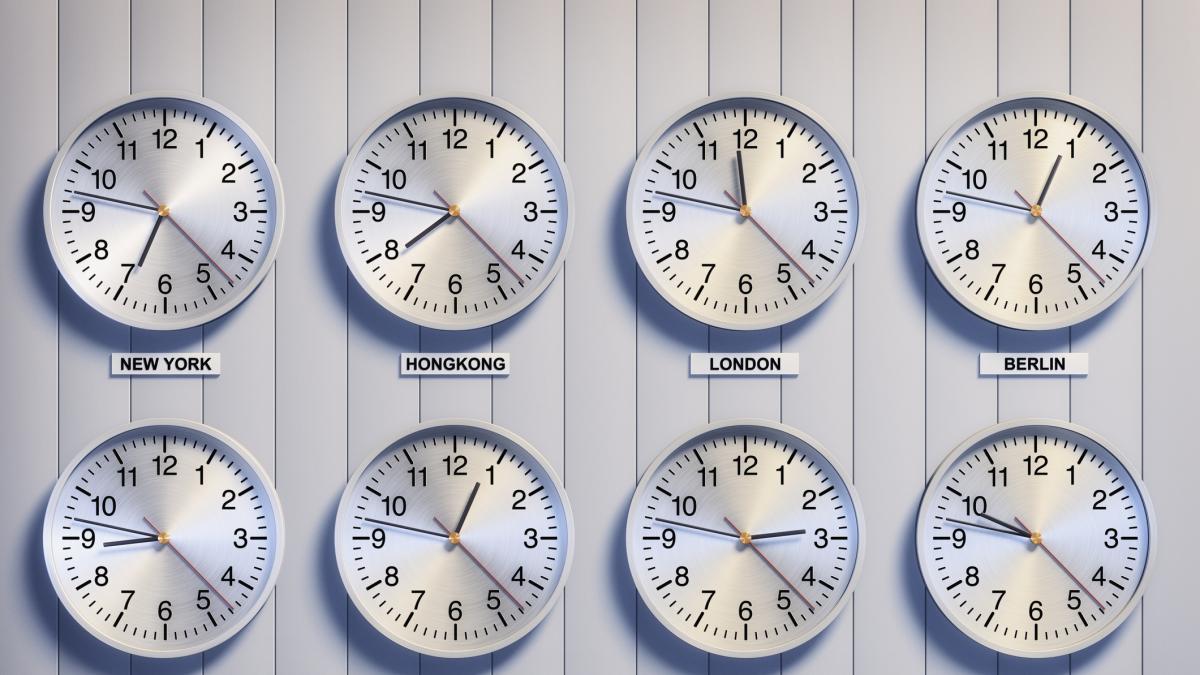 Estos son los husos horarios de los diferentes países del mundo