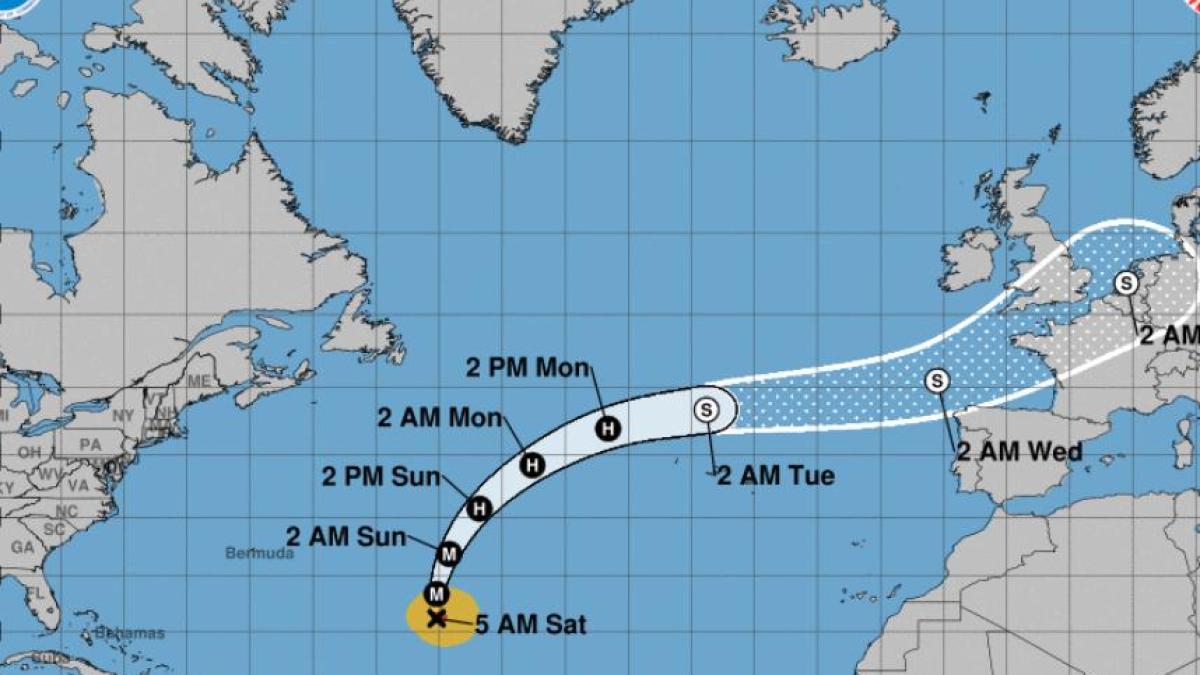 AEMET warns of the date on which the remnants of Hurricane Kirk will hit Spain