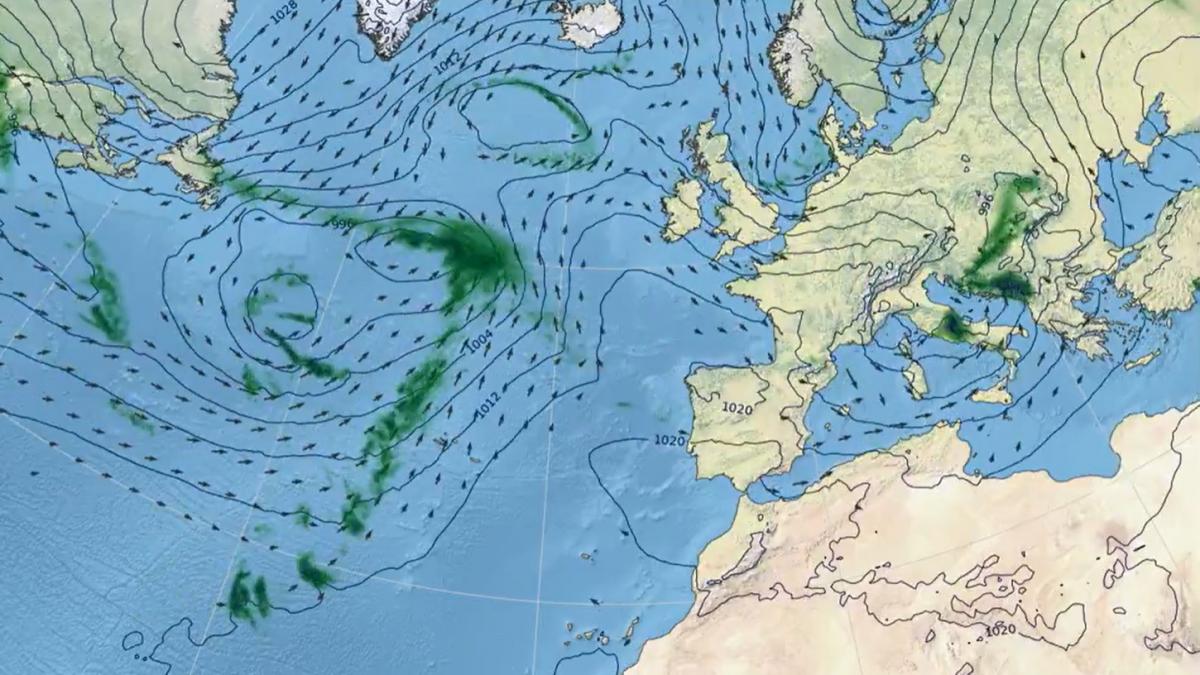 España mira con atención el acercamiento de un nuevo fenómeno: una bombogénesis antes del fin de semana